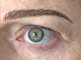 valerie after two-tone microblade brow